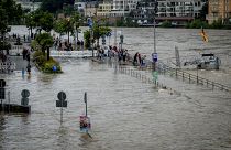 The river Neckar bursts its banks in Heidelberg, June 2, 2024