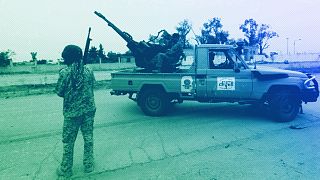 Tripoli government forces clash with forces led by Field Marshal Khalifa Hifter, south of the capital Tripoli, May 2019