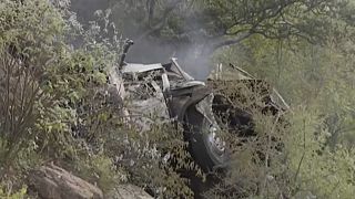 A bus carrying worshippers headed to an Easter festival plunged off a bridge on a mountain pass and burst into flames in Limpopo, South Africa,