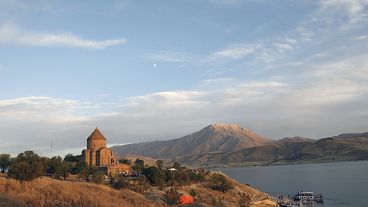 The Akdamar church on Akdamar Island. Lake Van, Türkiye.