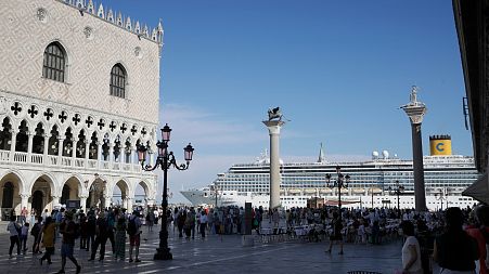 Italy has banned mammoth cruise liners from sailing into the lagoon city.