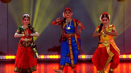 Traditional dancers performing.