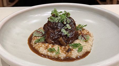 Athens's Aleria chef Xenakis’s pork cheeks with sour Trahana (frumenty) recipe