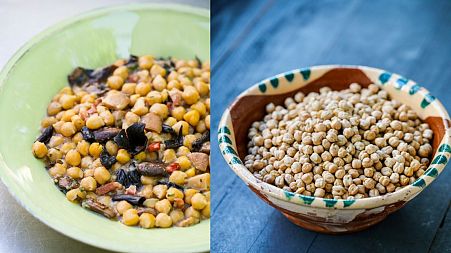 Ensopado de Grâo e Cogumelos de Campo (Chickpeas and wild mushrooms stew) 