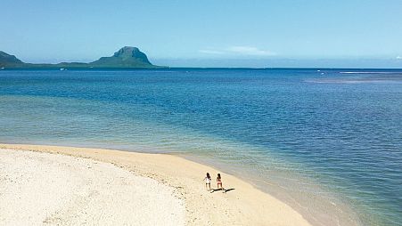 Two kids on the beach